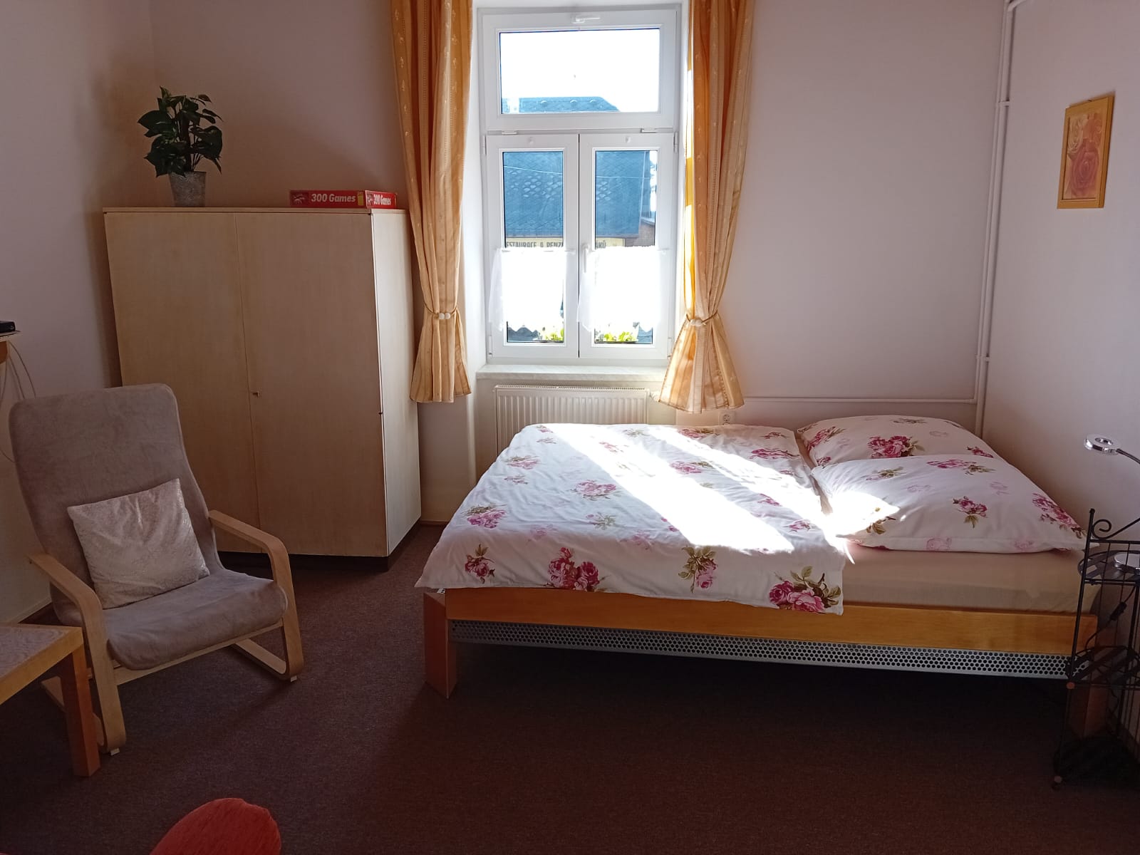 Wohnzimmer mit Einzelbett